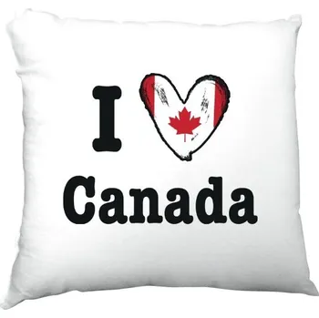 Polštář Polštář saténový s potiskem I love Canada