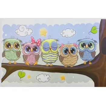 prostírání Prostírání Barevné sovičky 43*28 cm (prostírání s kočkou, kočka)