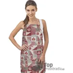 Kuchyňská zástěra EMA - Patchwork bordový