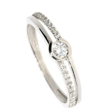 Prsten Zlatnictví Helios Zlatý prsten s brilianty