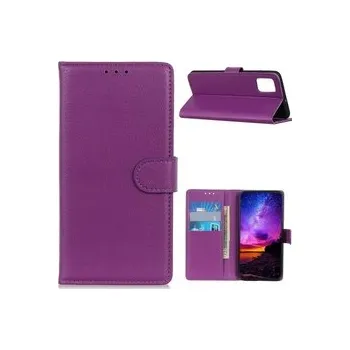 Pouzdro na mobilní telefon Knížkové pouzdro obal pro Moto G9 Plus - fialové