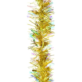 Vánoční ozdoba Vánoční řetěz s duhovým efektem zlatý