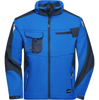 Pánská softshellová bunda James&Nicholson Pánská softshellová bunda JN844 Royal-Navy XL