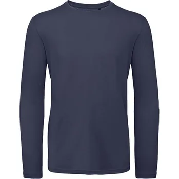 B&amp;C Pánské tričko s dlouhým rukávem TM070 Navy Blue 3XL