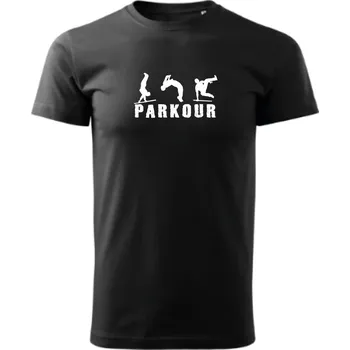 trend-design.cz Dětské tričko PARKOUR Barva textilu: Černá, Dětská velikost: 110 cm/4 roky