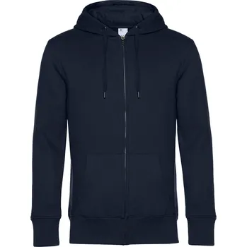 Pánská mikina B&amp;C Unisex mikina na zip WU03K Navy Blue L