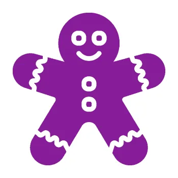 Samolepící dekorace Perníček 001 (14 - fialová) SAMOLEPKA NA AUTO, NÁLEPKA, FÓLIE, POLEP, TUNING, VLASTNÍ TEXT, TISK, AUTOSAMOLEPKY.cz, POLEPY, OBRÁZEK, LOGO, 3D STICKERS