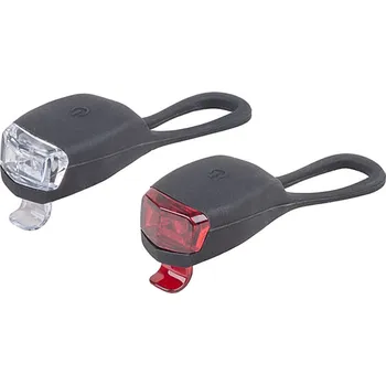 Cyklosvítilna Spin SET sada světel (přední + zadní) LED diody (černá)