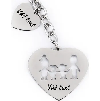 Přívěsek Přívěsek - Rodina - Vlastní text - Stříbrná barva