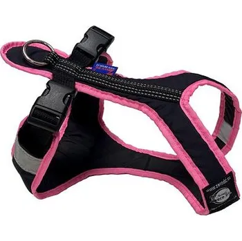 Postroj pro psa Postroj SHORT černo-růžový varianta MINI I.