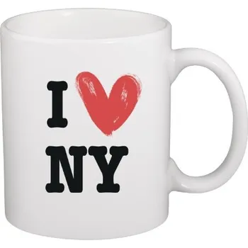 Hrnek malý bílý s potiskem I love New York