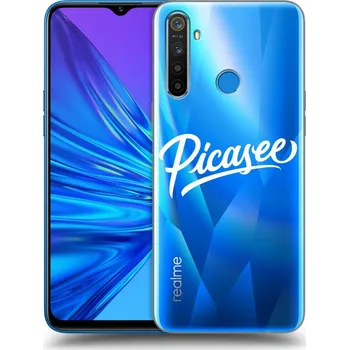 Pouzdro na mobilní telefon Picasee silikonový průhledný obal pro Realme 5 - Picasee - old logo - white