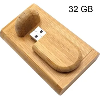 USB flash disk Woodrow Dřevěný USB flash disk 32GB - Bamboo - s pouzdrem