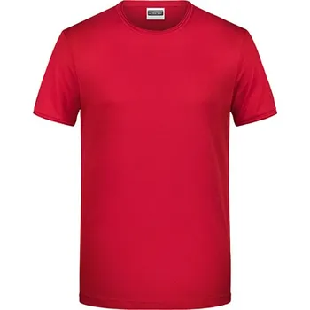 Pánská móda James&Nicholson Pánské triko 8002 Red XXL