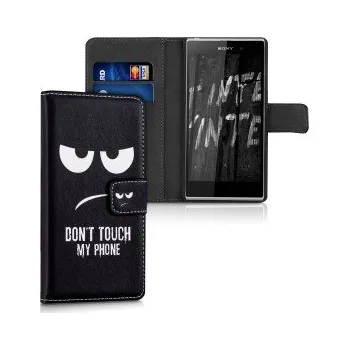 Pouzdro na mobilní telefon Flipové pouzdro pro Sony Xperia Z1 - bílý potisk