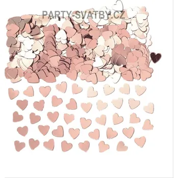Konfeta Konfety "srdce" rose gold 14gr. (konfetti)