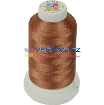 Nit vyšívací nit hnědá C072 návin 1000m viskóza nitě - počet kusů: 1 kón návin 1000m 36,30 Kč s DPH za kón při nákupu balení 10 kusů