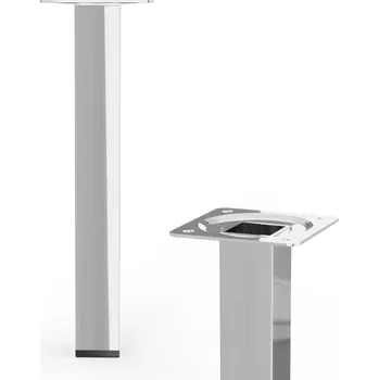 Stolová podnož Walteco Nábytková noha hranatá 25x25x200mm, chromová