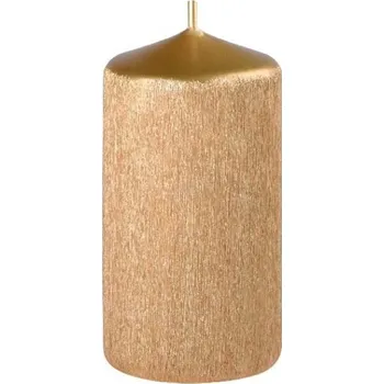 Emocio Svíčka, válec drápaný zlatý Velikost: 60x120 mm