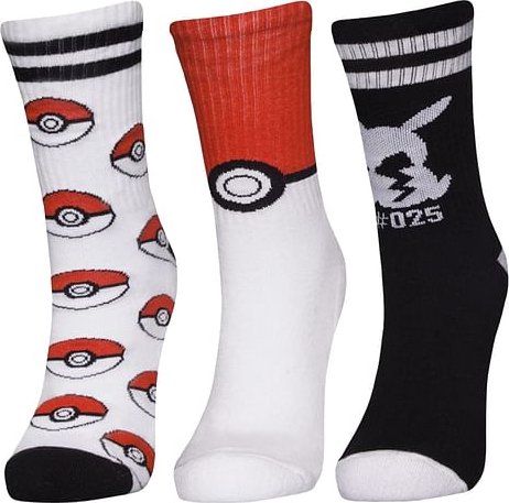 foto Pánské ponožky Difuzed Pokémon Sport Socks 3 páry 39-42