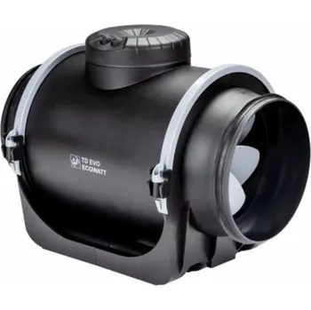 Domácí ventilátor Soler & Palau TD-EVO PF 200 Ecowatt diagonální potrubní ventilátor z recyklovaných plastů s EC motorem