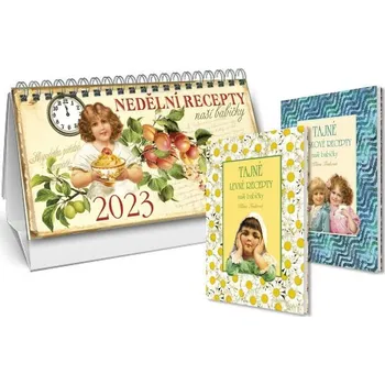 Kalendář STUDIO Trnka Nedělní recepty 2023 + Tajné levné recepty + Tajné bramborové recepty