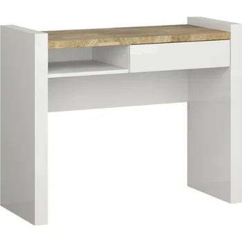 Toaletní stolek ALAMEDA toaletka TOL1S, bílý lesk/dub westminster