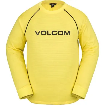 Pánská mikina Technická mikina Volcom Waffle Backed Crew Fleece citron L 2023 - Odesíláme do 24 hodin
