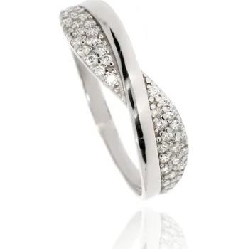 Prsten Zlatnictví Helios Zlatý prsten se zirkony Velikost: 60, Váha: 1,85g