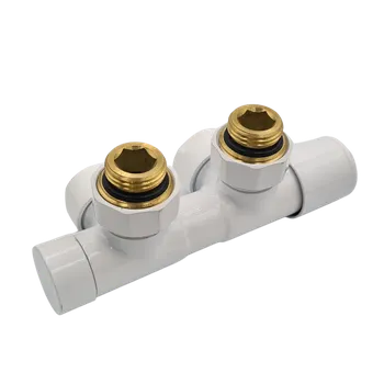 Ventil Invena Prov, úhlový ventil s roztečí připojení 50 mm, bílá, INV-CZ-96-B15-S