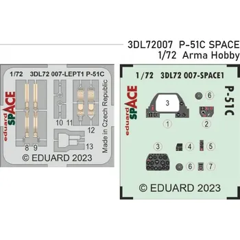 Plastikový model Eduard 1/72 P-51C SPACE (ARMA HOBBY)