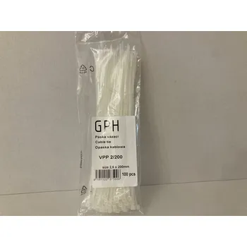 Organizace kabelů stahovací páska VPP 2/200 bílá 2,6x200mm