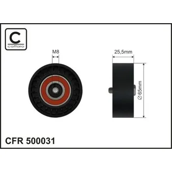 Vratná/vodicí kladka, klínový žebrový řemen CAFFARO 500031