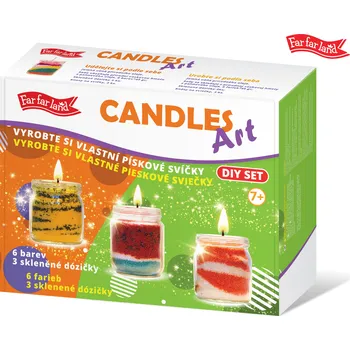 kreativní sada Recenze Far far land Pískové svíčky