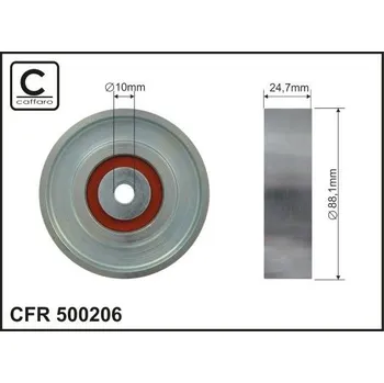 Vratná/vodicí kladka, klínový žebrový řemen CAFFARO 500206
