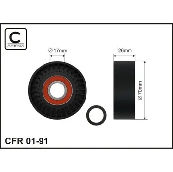 Napínací kladka, žebrovaný klínovy řemen CAFFARO 01-91