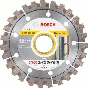 Řezný kotouč BOSCH Best for Universal Diamantový dělicí kotouč, 115 x 22,23 x 2,2 x 12 mm 2608603629 free_store_pickup