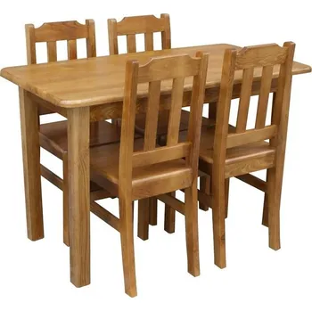 Jídelní stůl Jídelní set NATURAL z masivu odstín dub Barevné provedení: Dub