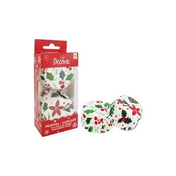 Potravinová fólie Košíčky na muffiny - CESMÍNA s dárečky/ 36 kusů