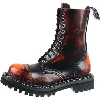 Pánská zimní obuv boty kožené unisex - 10 dírkové - STEADY´S - STE/10_orange - 37