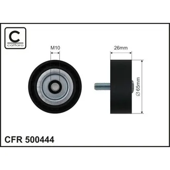 Vratná/vodicí kladka, klínový žebrový řemen CAFFARO 500444