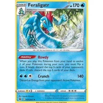 Karetní hra Pokémon FST 057/264 Feraligatr - Fusion Strike Stav: Near Mint, Verze: HOLO