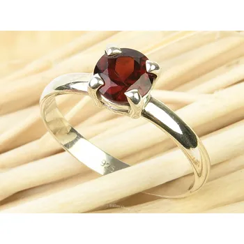 Prsten Granát prsten kulatý brus Ag 925/1000 2,5g vel.59