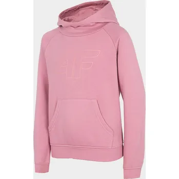 Dívčí mikina 4F HJZ22-JBLD002 LIGHT PINK Dětská mikina EU 158