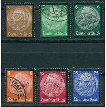 Poštovní známka (1934) MiNr. 548 - 553 - O - Deutsches Reich - Hindenburg - medailon