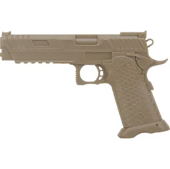 Nášivka Imperator Tactical PVC 3D nášivka ve tvaru pistole Hi-Capa - TAN