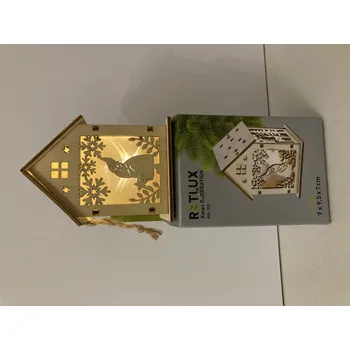 Vánoční dekorace vánoční dekorace dřevěný domeček 1 LED RETLUX RXL 333