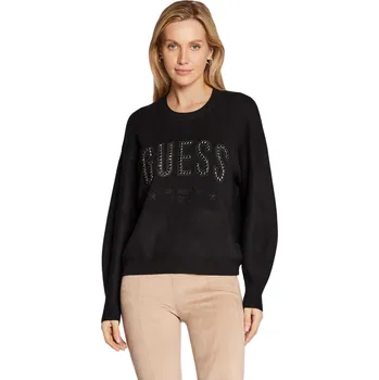 Dámský svetr GUESS DÁMSKÝ SVETR ESTELLE RN LS SWTR ČERNÝ W2BR47Z26I0 JBLK Velikost: XS