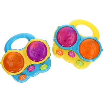 Teddies Bubínek se světlem a zvukem 12 cm Hudební nástroj pro děti Teddies Bubínek se světlem a zvukem 12 cm