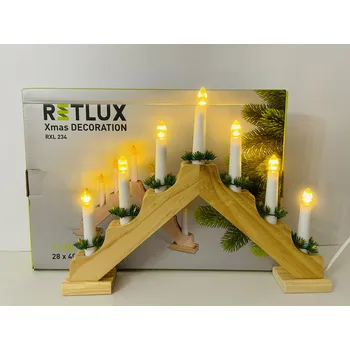Vánoční dekorace vánoční dekorace Svícen 7 LED RETLUX RXL 234
